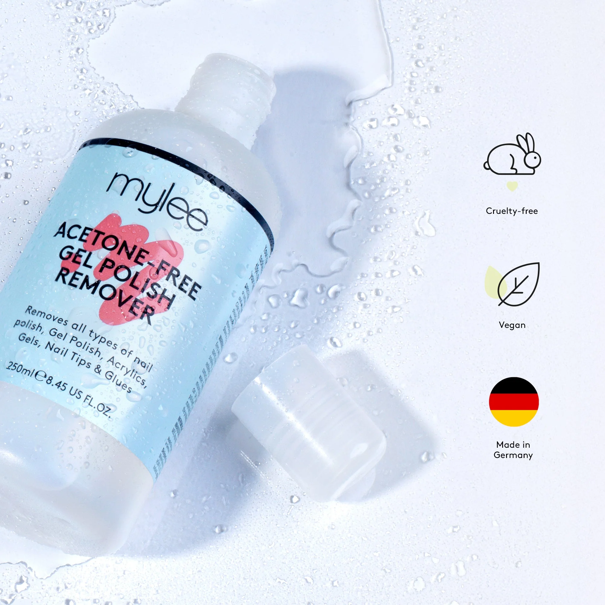 Mylee Acetone Free Gel Polish Remover - 250ml - Image 7