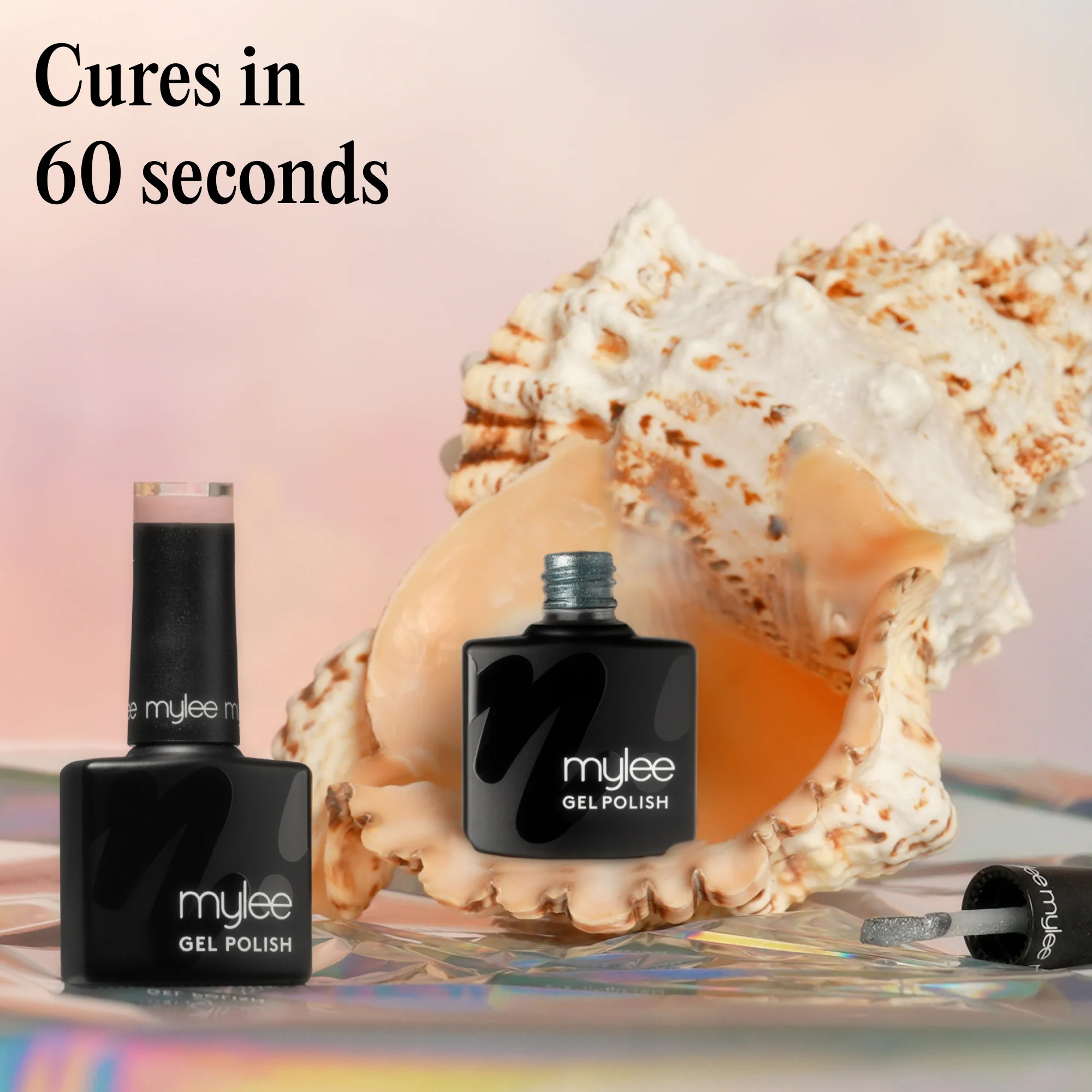 Mylee Cat-Eye Gel Polish Duo With Magnet - Conch Shell - Image 6