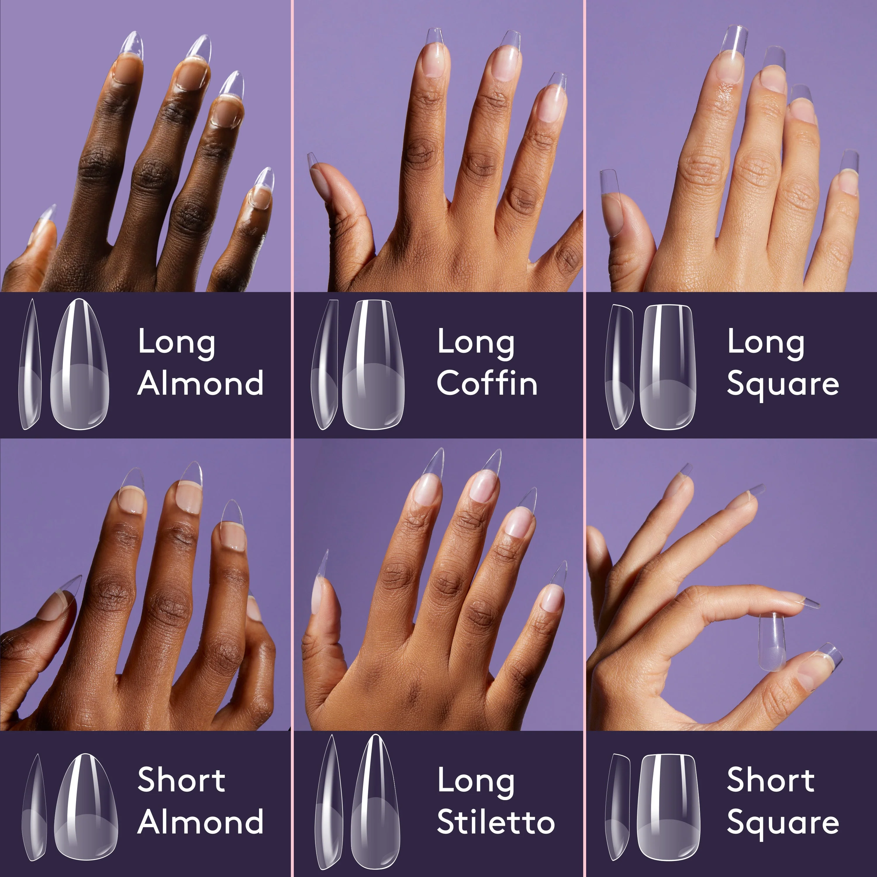 Mylee Fix 'N' Flash Tips - Short Almond - Image 3