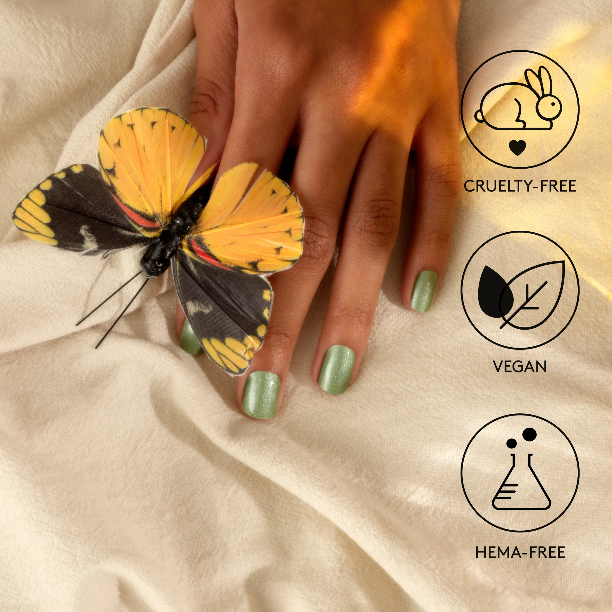 Mylee Gel Nail Wraps - Pistachio Macaron - Image 10