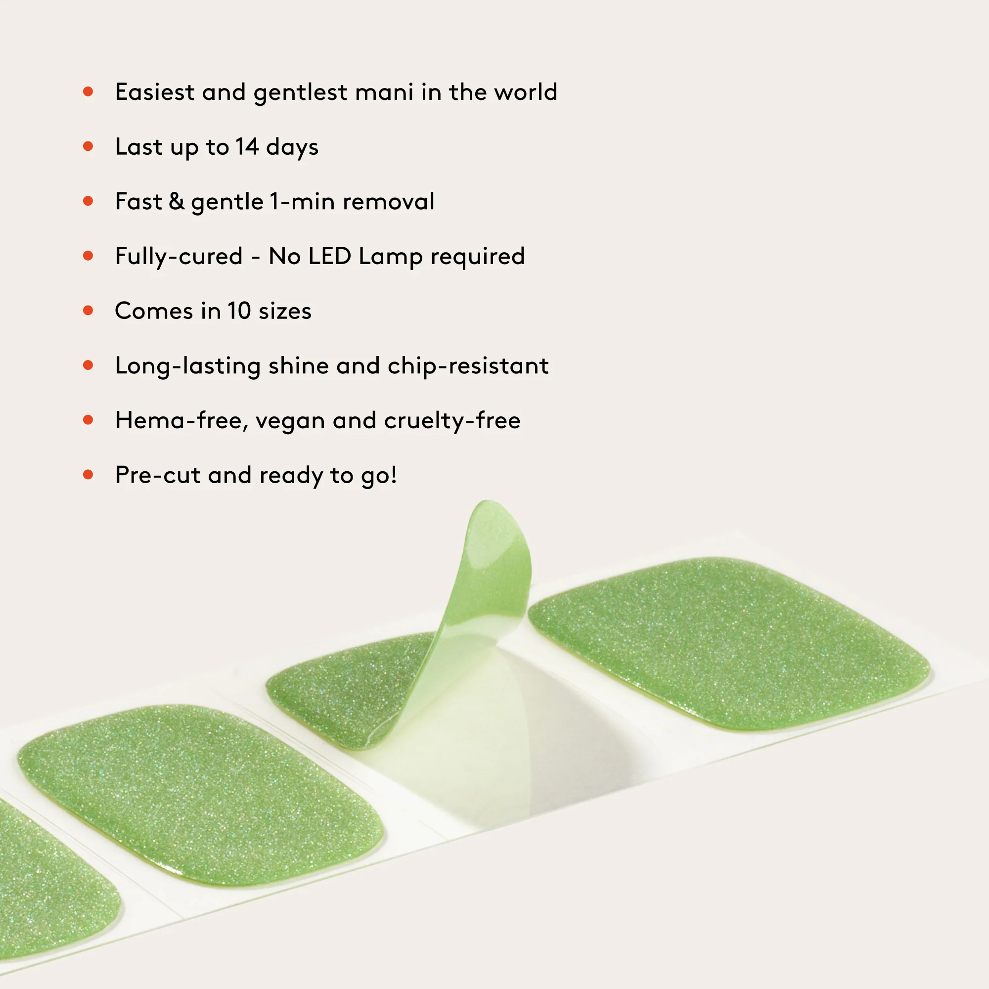 Mylee Gel Nail Wraps - Pistachio Macaron - Image 13