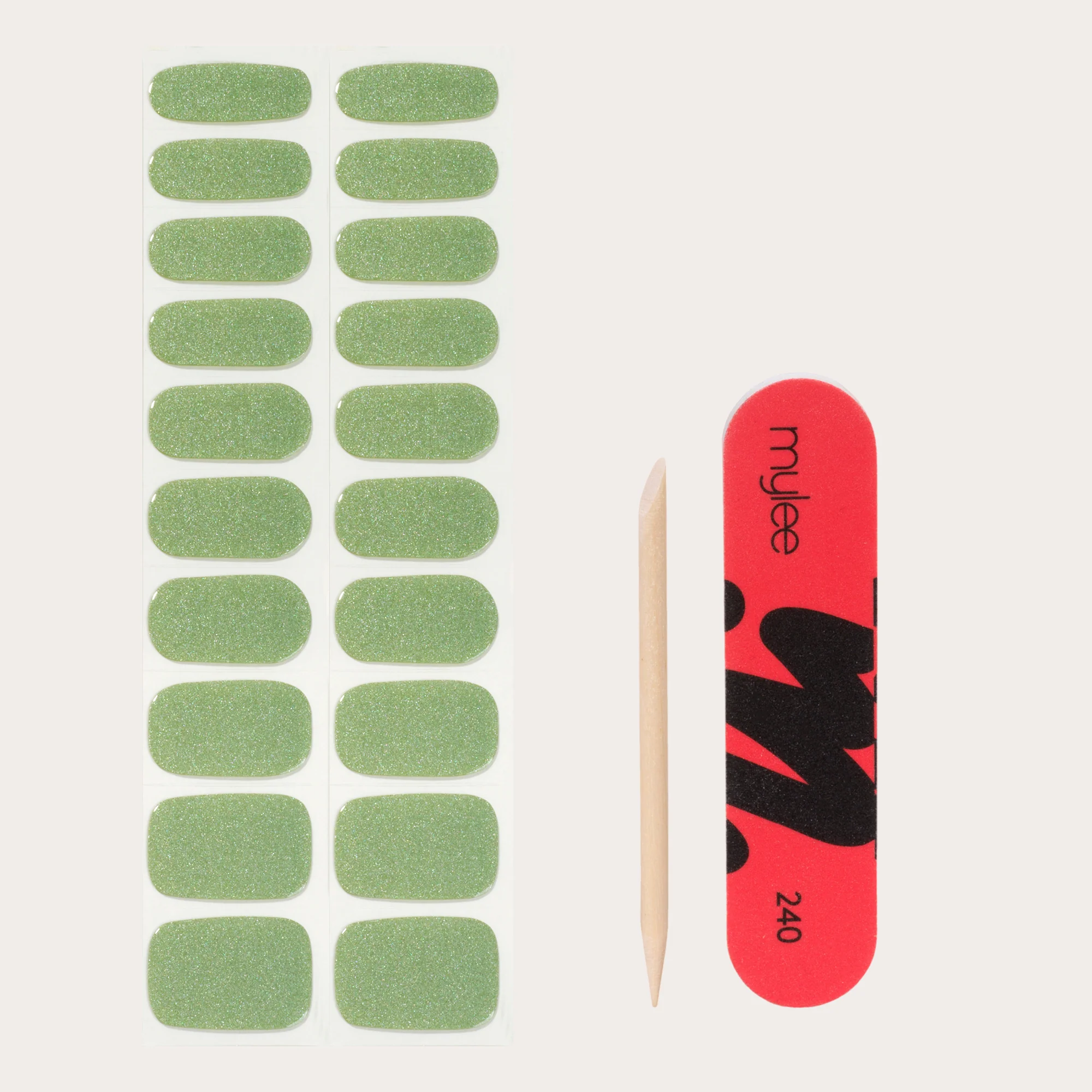 Mylee Gel Nail Wraps - Pistachio Macaron - Image 4
