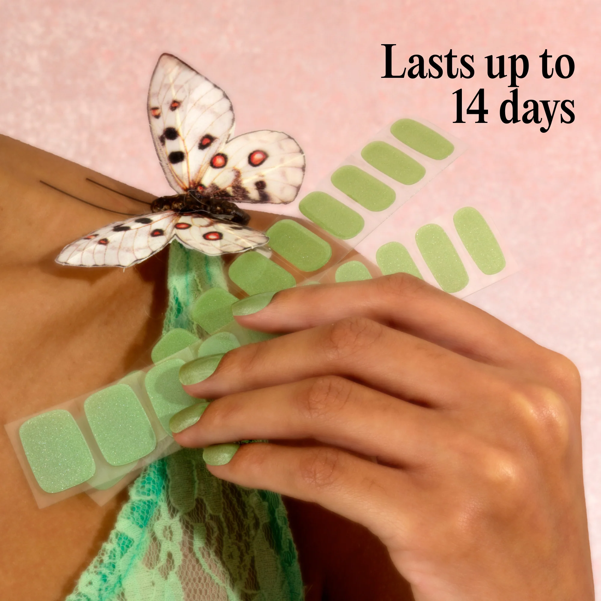 Mylee Gel Nail Wraps - Pistachio Macaron - Image 8