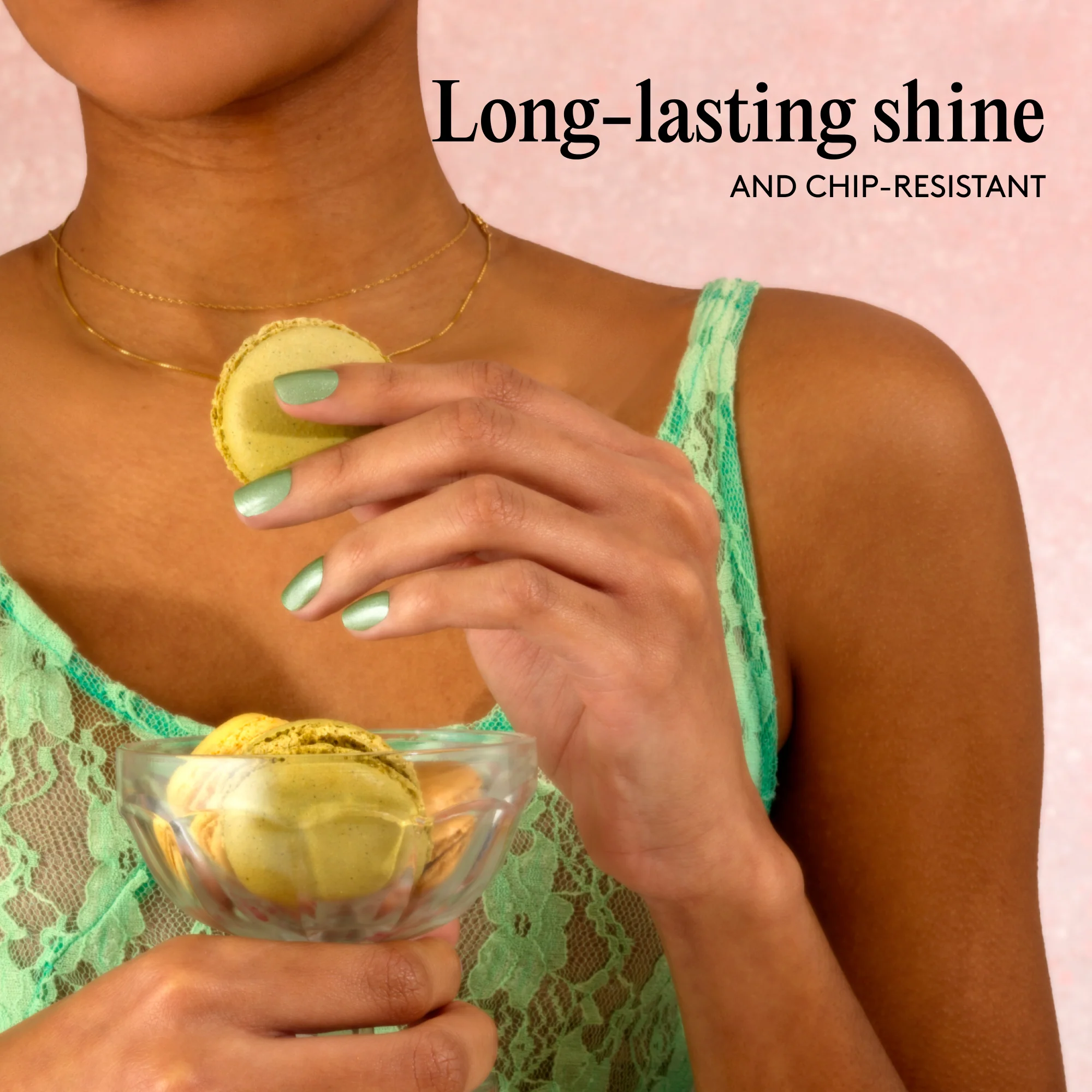 Mylee Gel Nail Wraps - Pistachio Macaron - Image 9