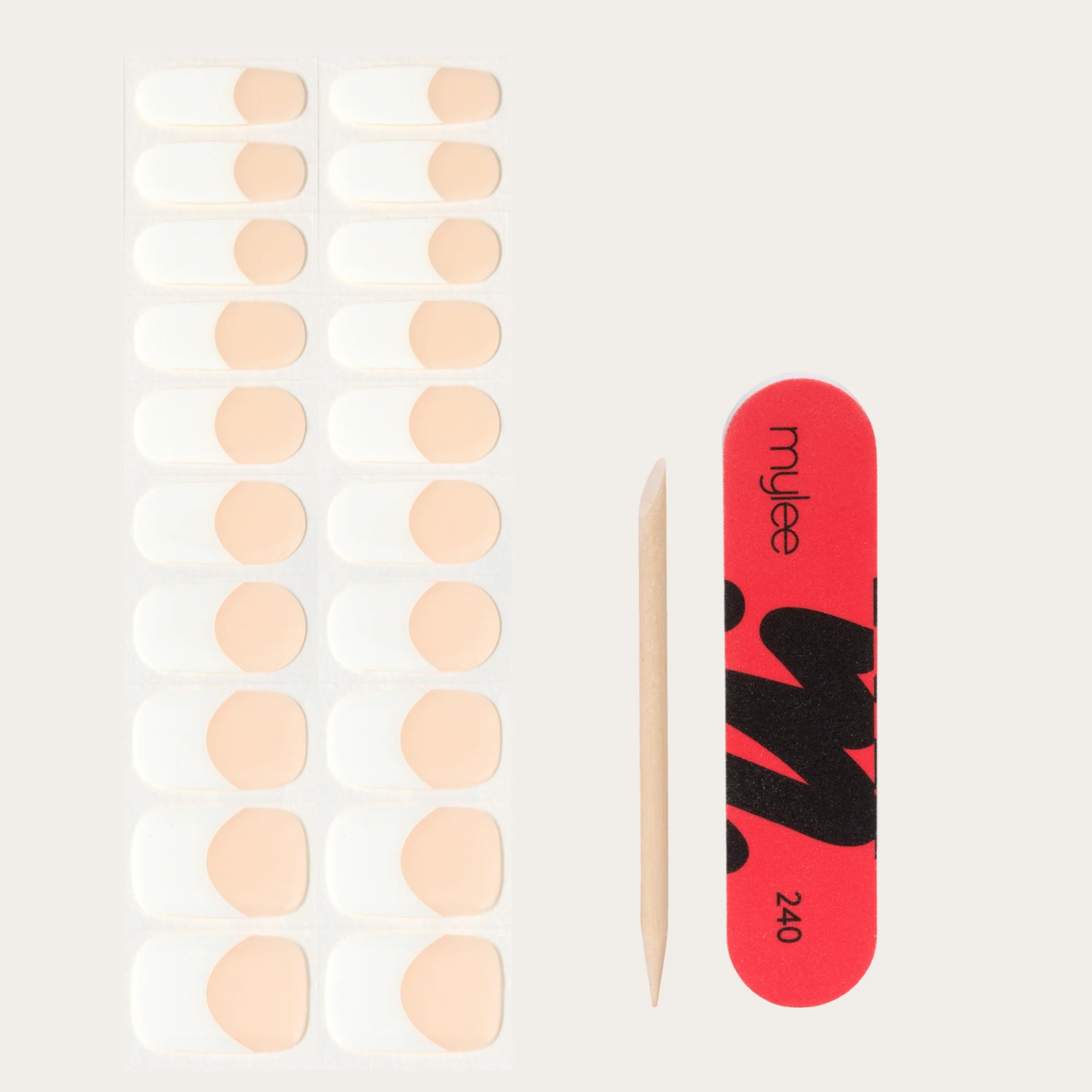 Mylee Gel Nail Wraps - French - Image 3