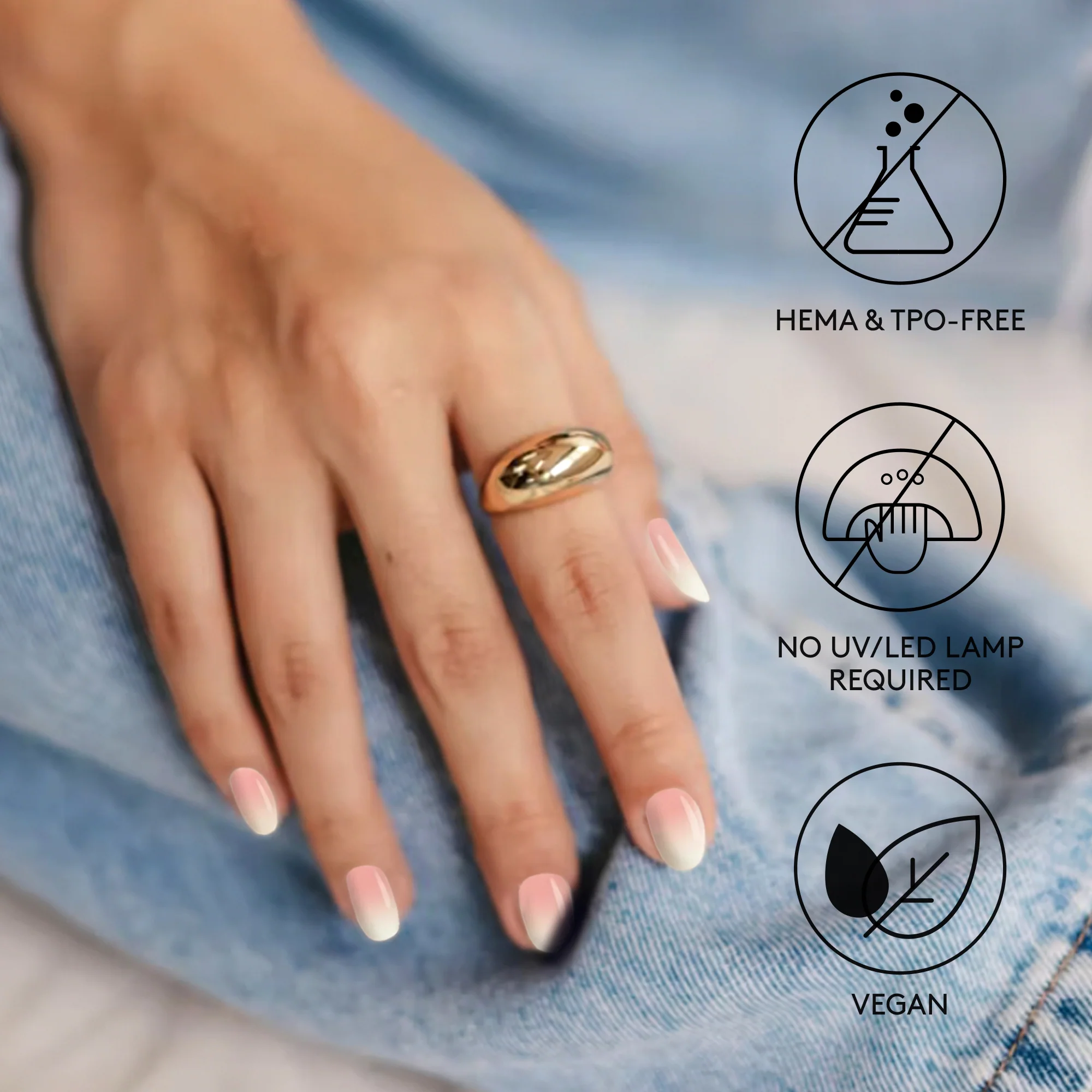 Mylee Gel Nail Wraps - Marshmallow Melt - Image 9