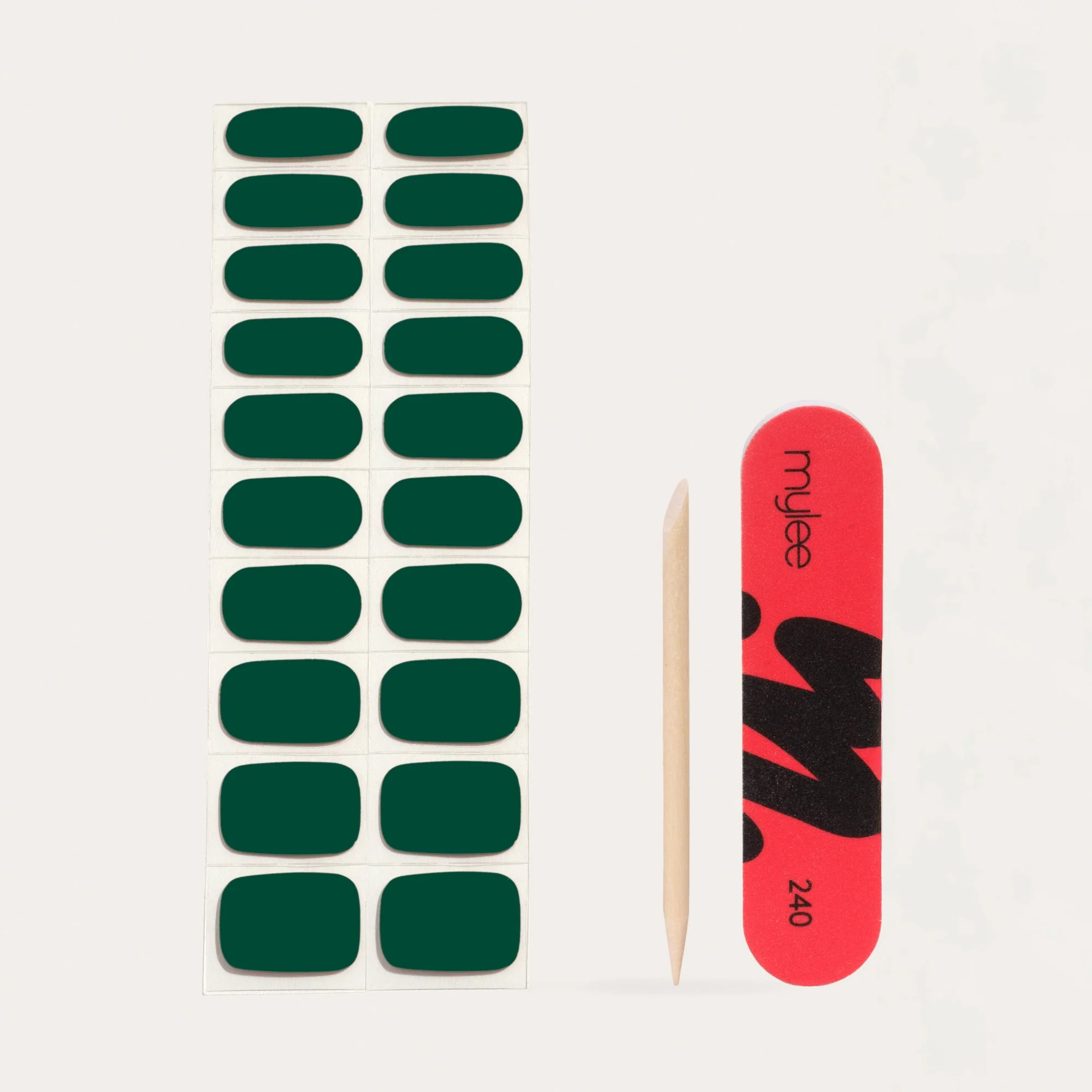 Mylee Gel Nail Wraps - Green Velvet - Image 4