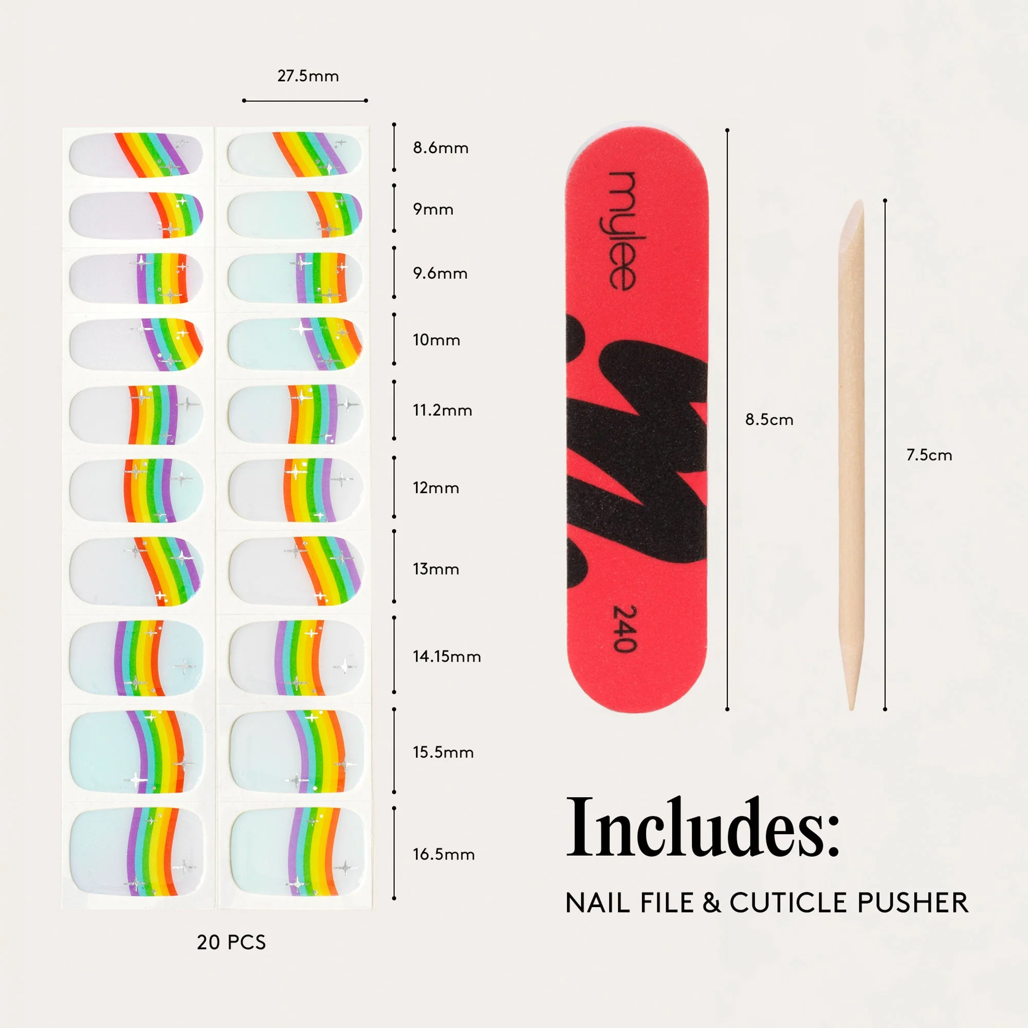 Mylee Gel Nail Wraps - Loud & Proud - Image 9