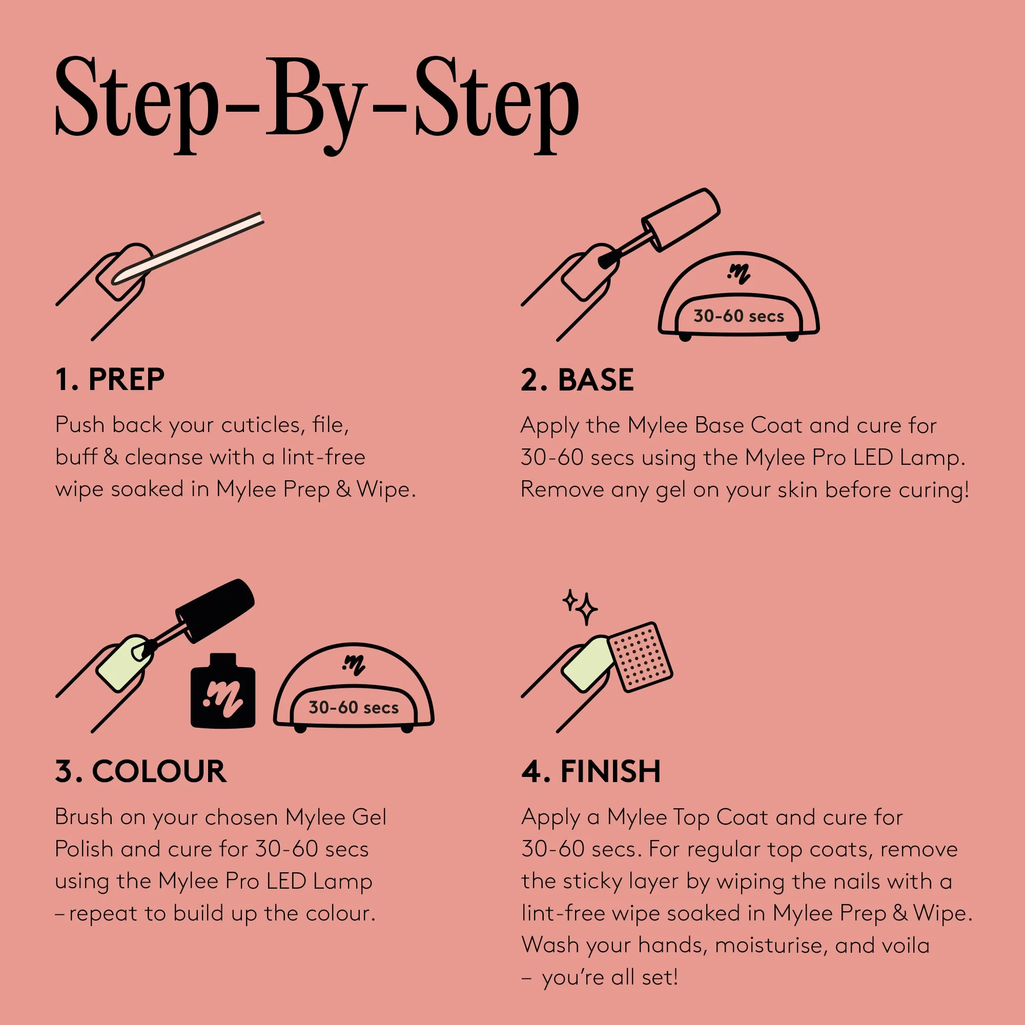 Mylee No Wipe Top Coat Gel Polish - Matte - Image 7