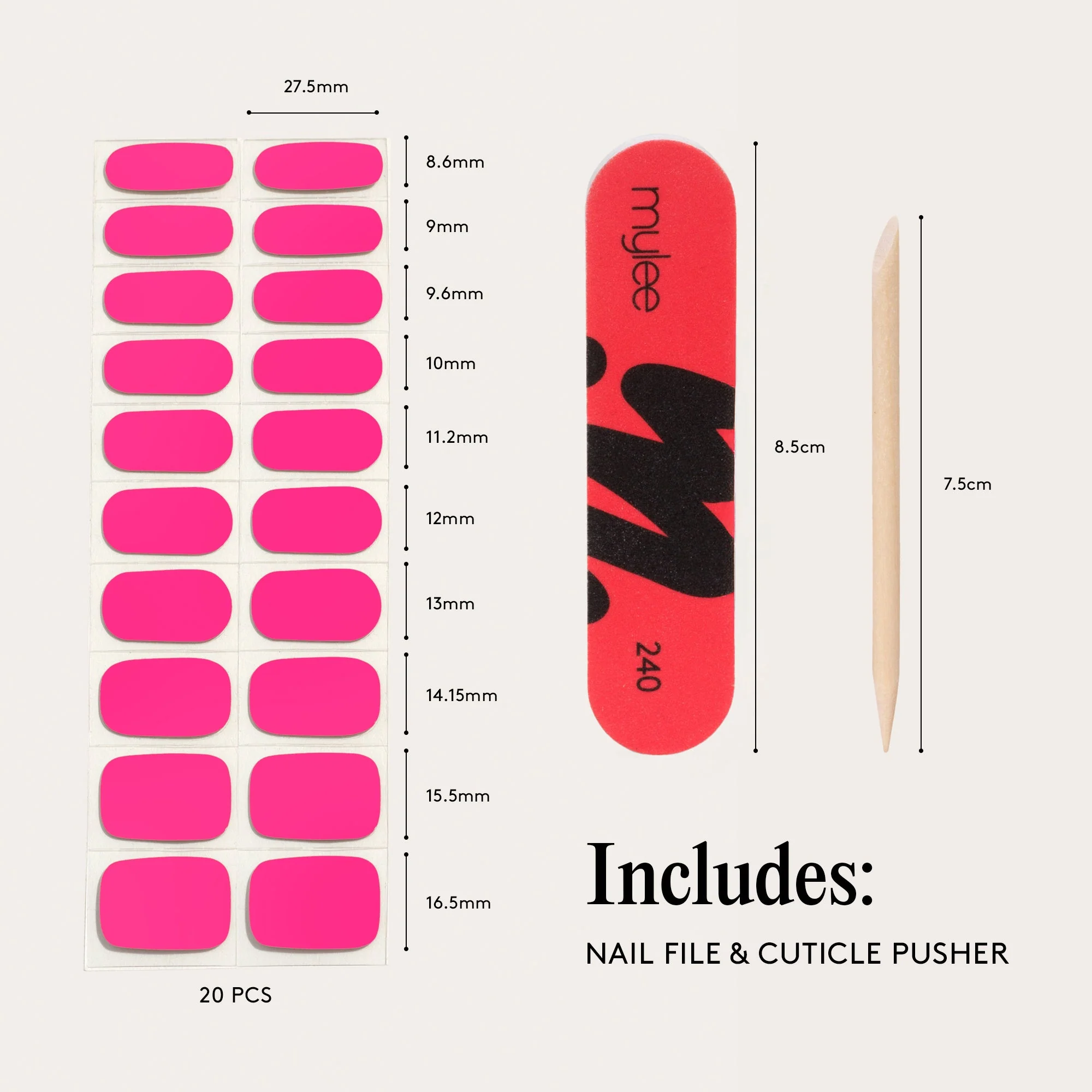 Mylee Gel Nail Wraps - Pink Paradise - Image 9