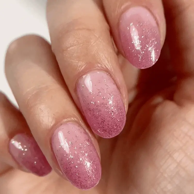 Mylee Gel Nail Wraps - Pink Stardust - Image 3