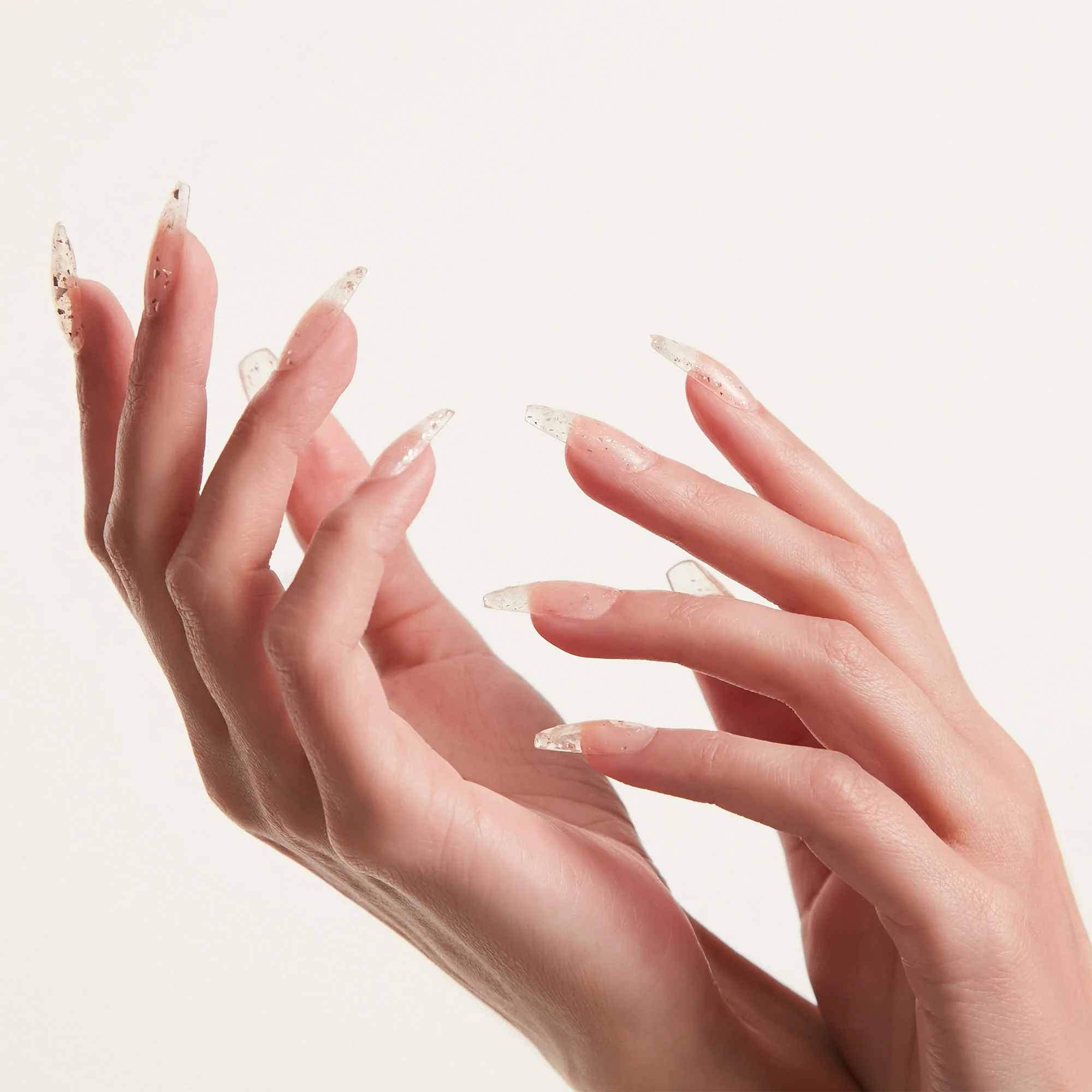 Mylee No Wipe Top Coat Gel Polish - Rose Gold Flake - Image 5