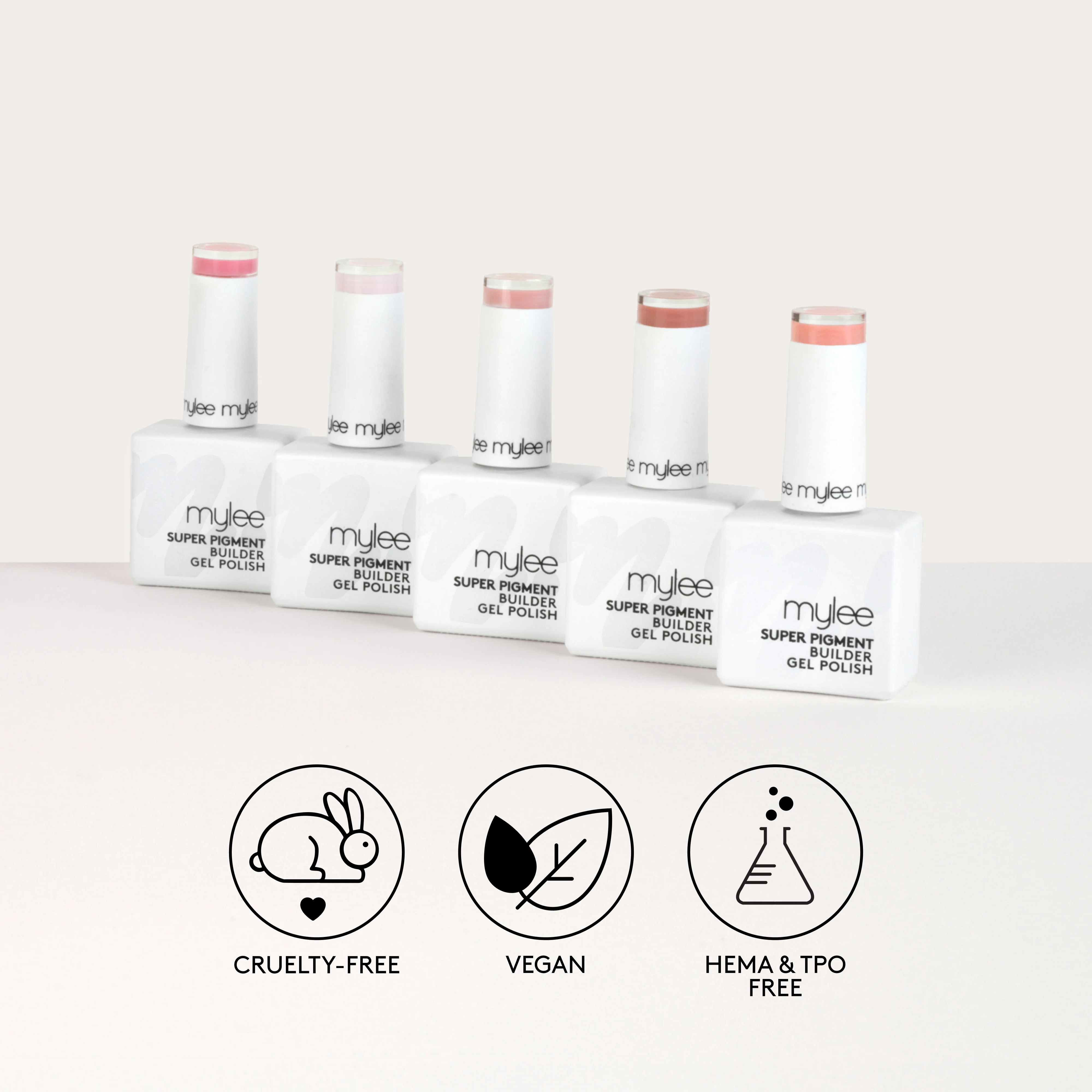 Mylee Super Pigment Builder Gel Polish - Soft Coral - Image 9