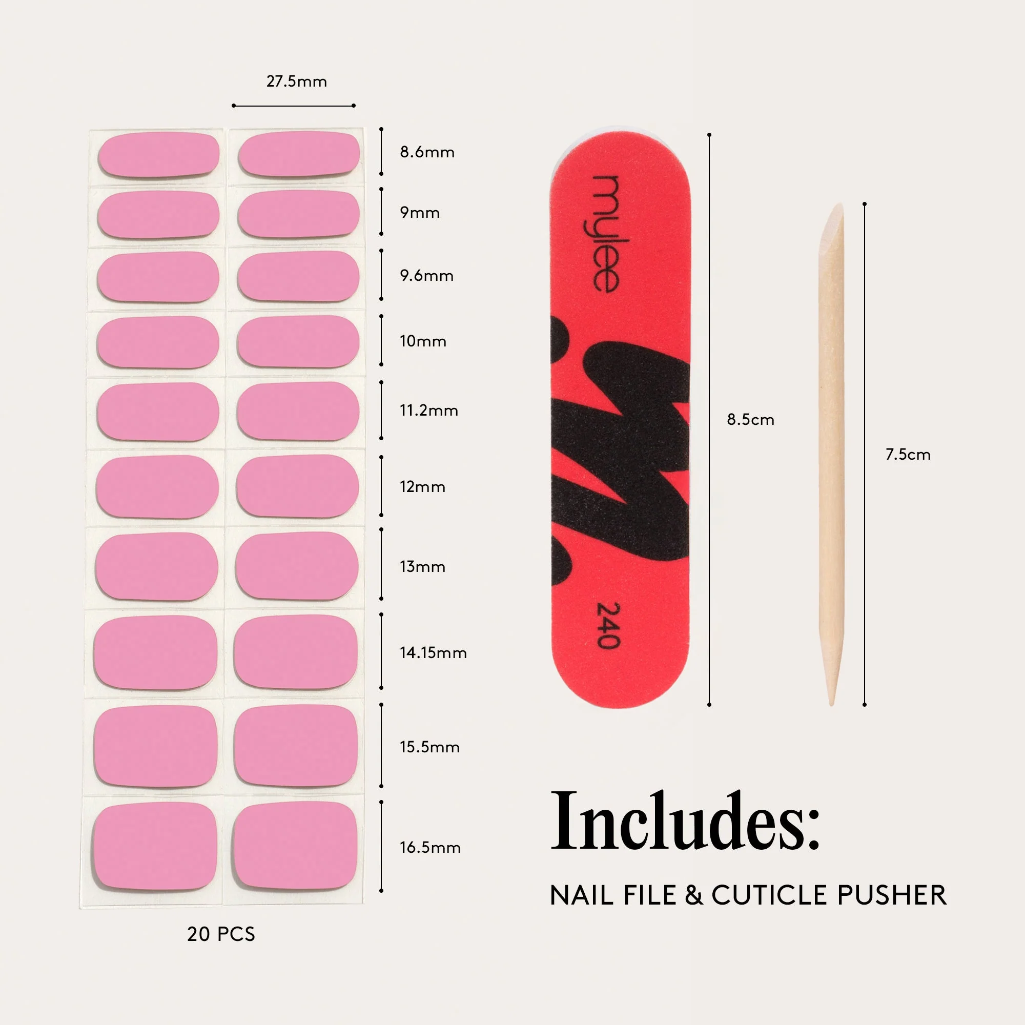 Mylee Gel Nail Wraps - Stand By Me - Image 9