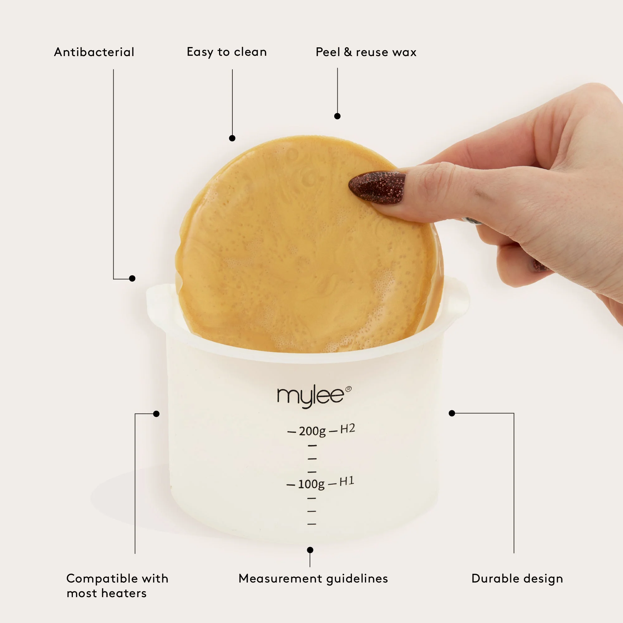 Mylee Wax Heater Silicone Jar - Image 6