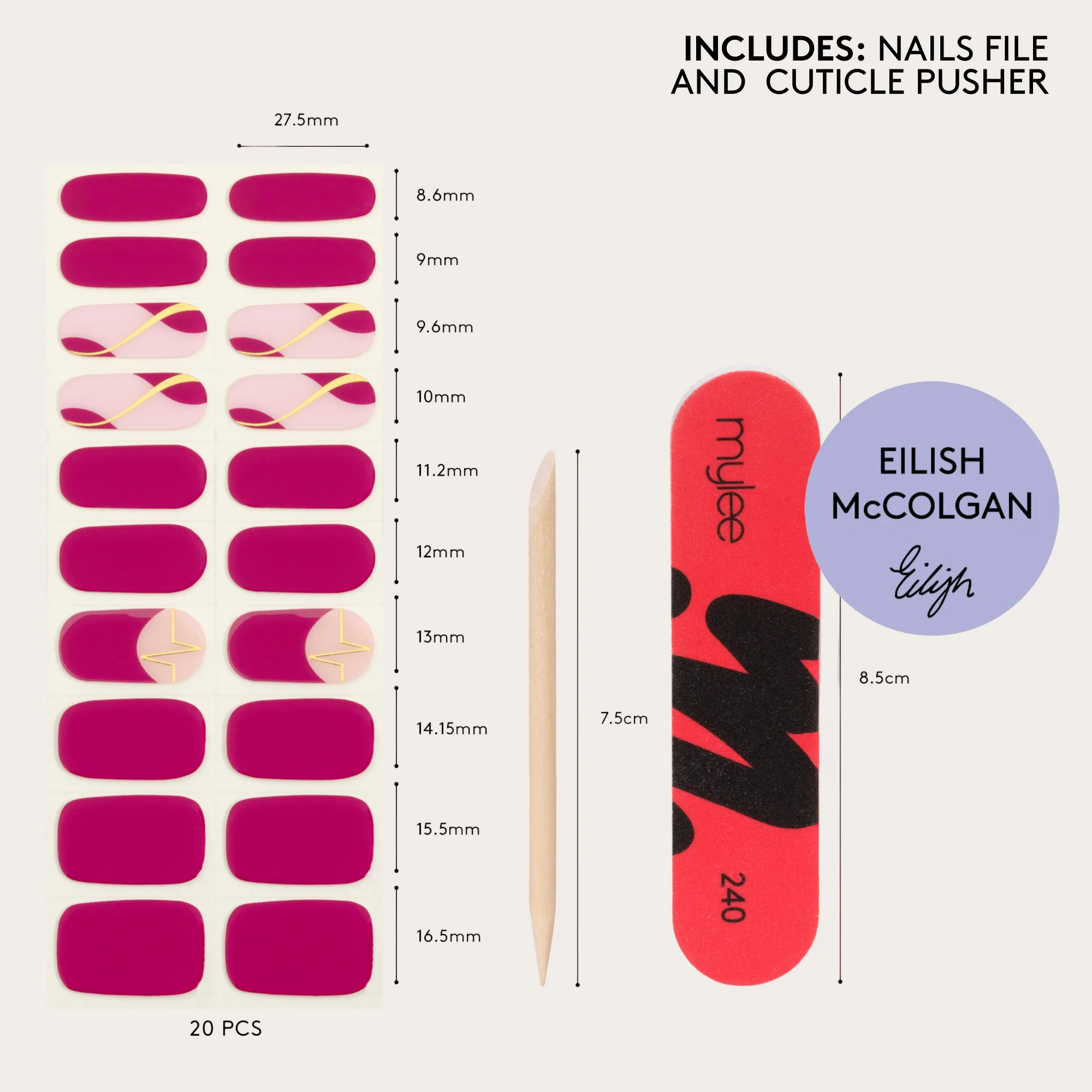 Mylee x Eilish McColgan On Track Gel Nail Wraps - Image 4